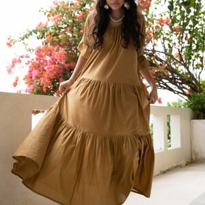 NWT XS Daughters Of India Sahana Maxi Dress In Desert